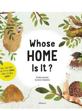 【现货】【自然故事翻翻丛书】这是谁的家园【Stories from Nature】Whose Home Is It?英文儿童趣味Radka Piro纸板书Albatros Me