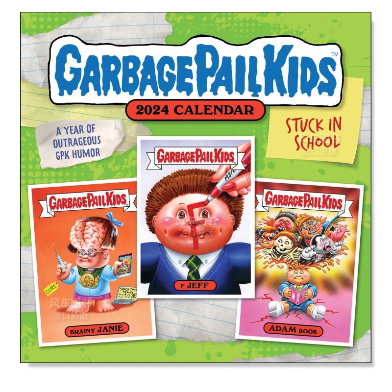 【预 售】垃圾桶小子：2024 年挂历Garbage Pail Kids 2024 Wall Calendar日历 原版图书进口外版书籍The Topps Company Harry N. 书籍/杂志/报纸 娱乐时尚类原版书 原图主图