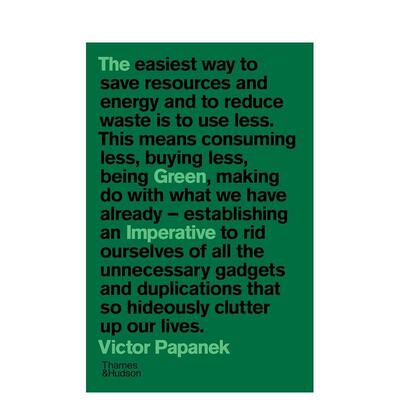 【现货】【T&H】绿色律令设计与建筑中的生态学和伦理学The Green Imperative英文建筑设计建筑风格与材料构造Victor Papanek平装