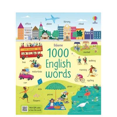【现货】1000个英文单词1000 English Words英文语言学习Jane Bingham 精装Usborne children’s books进口原版书9781474986823