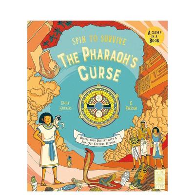 【现货】命运转盘法老的诅咒【Spin to Survive】The Pharaoh's Curse英文儿童绘本IP系列Emily Hawkins精装Wide Eyed Editions进