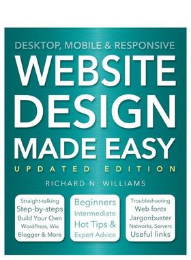 【现货】网站设计一本通Website Design Made Easy英文平面数字媒体设计Richard N. Williams平装Flame Tree进口原版书9781786 79