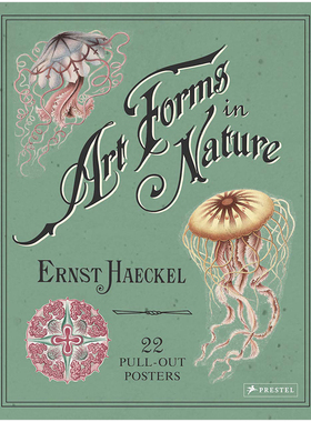 【预售】恩斯特·海克尔：自然界中的艺术形式英文外国美术19世纪进口原版外版书简装【22 Pull-Out Posters】Ernst Haeckel: Ar