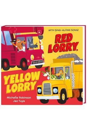 【预售】红卡车，黄卡车英文儿童绘本交通工具城市人文进口原版外版书纸板书3-6周岁Red Lorry， Yellow LorryMichelle RobinsonAn