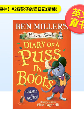 【预售】【童话森林】#2穿靴子的猫日记精装【Fairytale Woods】Diary of a Puss in Boots英文儿童桥梁书Ben Miller精装6-9岁Sim