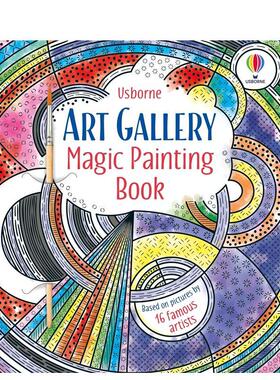 【预售】艺术画廊魔法涂色书Art Gallery Magic Painting Book英文儿童趣味3-6岁平装进口原版书Ashe de Sousa Usborne children