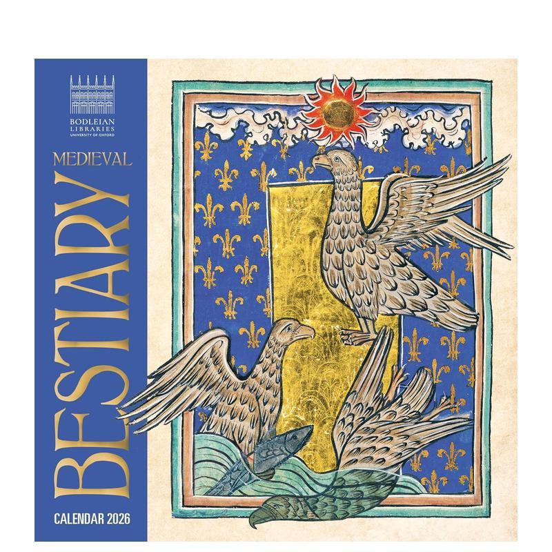 【预售】博德利图书馆中世纪动物寓言集2026年迷你挂历艺术日历Bodleian Libraries: Medieval Bestiary Mini Wall Calendar 202