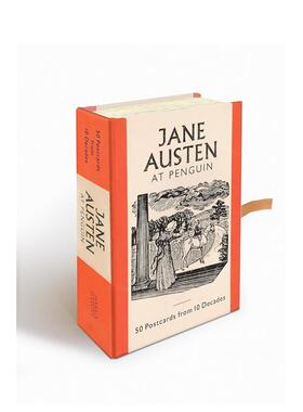 【预售】简奥斯汀的企鹅印记90周年封面艺术明信片集50张典藏Jane Austen at Penguin英文文创明信片Jane Austen卡片Puffin Books