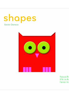 【现货】【触摸书】形状【TouchThinkLearn】Shapes英文儿童趣味Deneux精装Chronicle Books6-9岁进口原版书9781452117270