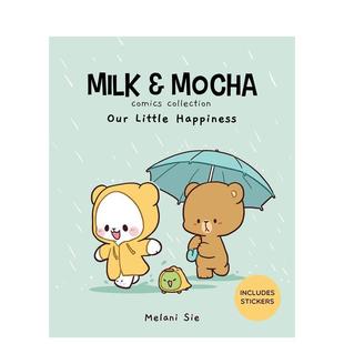 Collection英文漫画图书Melani Publishing9781 小熊Milk&Mocha漫画集小幸福Milk McMeel Andrews Sie精装 Comics Mocha 现货