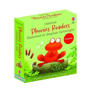 【预售】自然拼读故事12册套组礼盒Usborne Phonics Readers英文儿童自然拼读Usborne盒装平装Usborne children’s books6岁-9岁进