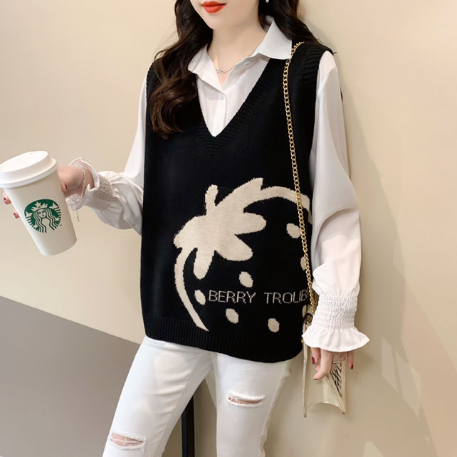 2026新款春秋显瘦草莓马甲女款图片