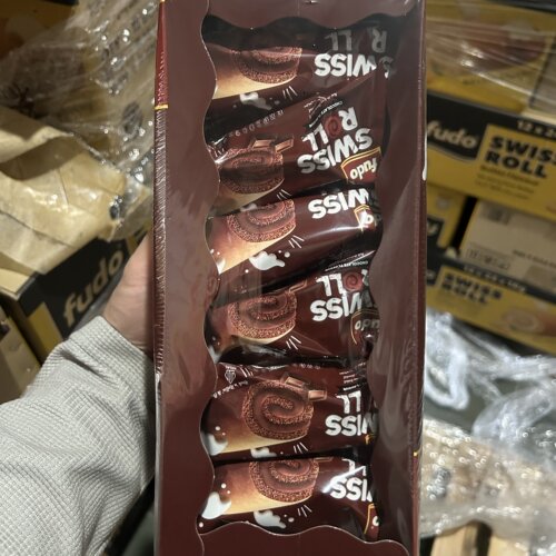 代购马来西亚FUDO瑞士伦敦卷斑斓巧克力抹茶草莓独立装24小包蛋糕