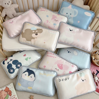 A类冰丝幼儿童枕套凉感40x60幼儿园宝宝30x50冰藤乳胶枕头套小孩