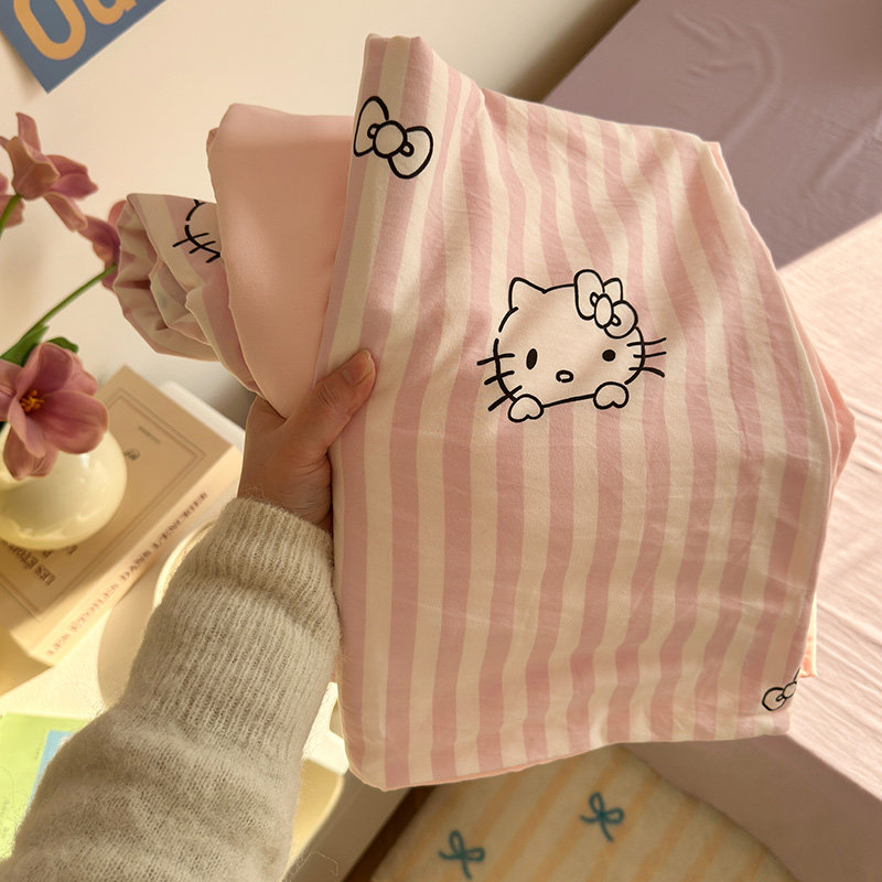 哈喽Kitty猫被套单件四件套床单人学生宿舍被单三件套150x200x230