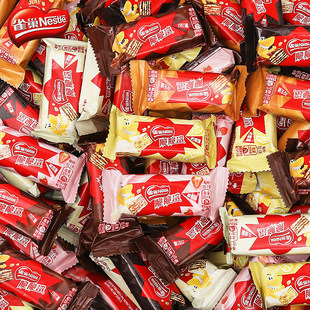 雀巢脆脆鲨500g夹心巧克力威化饼干混合散装独立小包装整箱零食