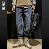 Ретро прямые свободные джинсы, штаны, осенние, в американском стиле, оверсайз, большой размер