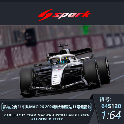 SPARK凯迪拉克F1佩雷兹赛车模型