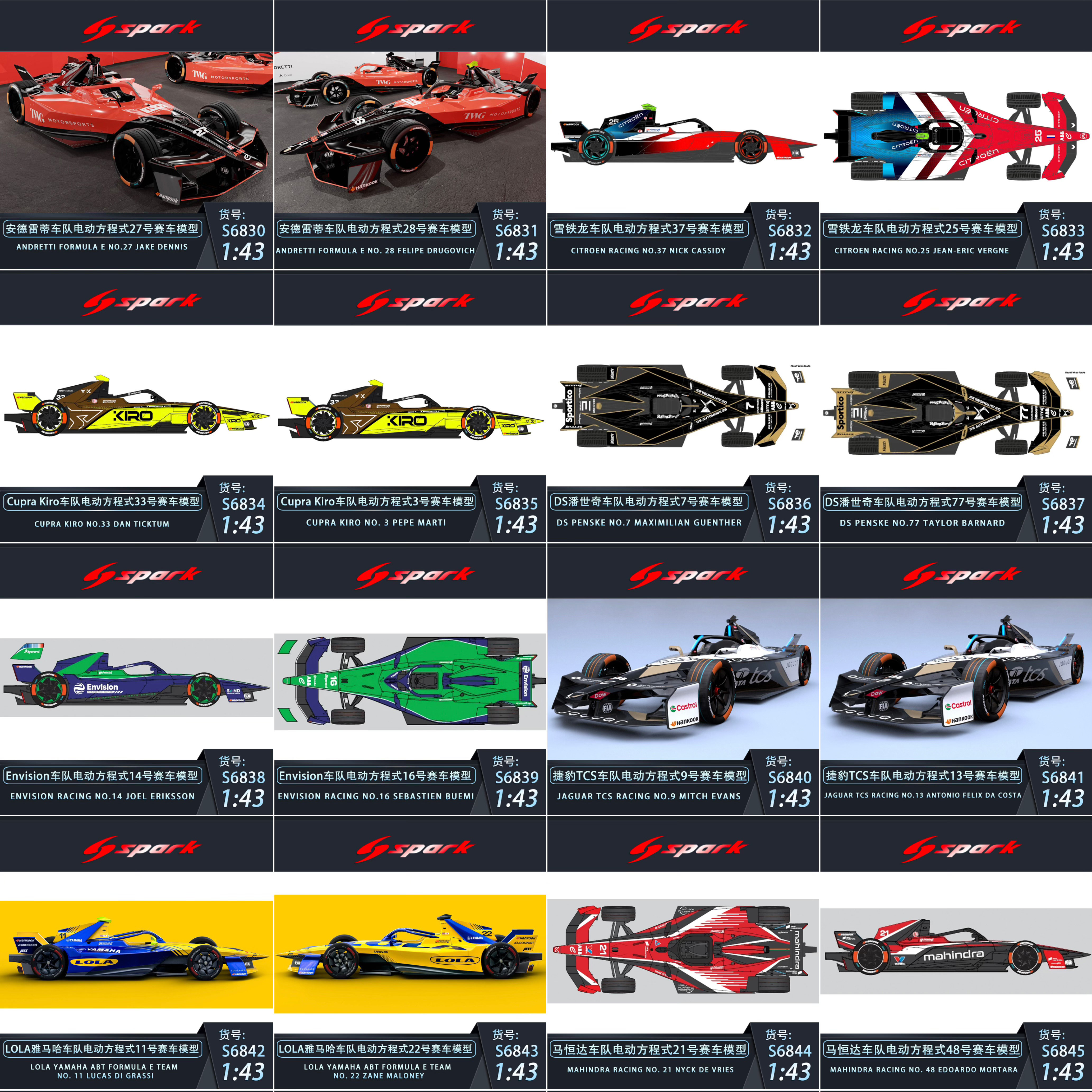 SPARK雪铁龙电动方程式赛车模型