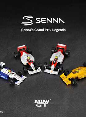 MINIGT 1:64 迈凯伦MP4/4/6 托尔曼TG184 莲花塞纳99T赛车模型