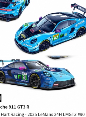定金 TH 1:64 保时捷911 GT3 R 勒芒合金赛车模型收藏品摆件送礼