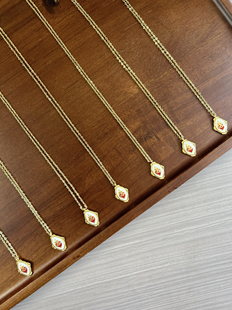 bm风西太后项链爱心链条轻奢时尚风心脏图案锁骨链女新款 bm平替