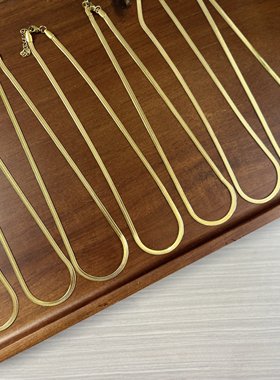 蛇骨链项链女新款简约百搭素圈轻奢高级感复古锁骨链bm风同款平替