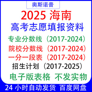2025招生计划专科本科海南高考志愿填报一分一段专业分数线位次表
