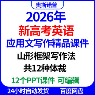 2026新高考英语应用文写作山形框架写作法精品课件共12种体裁PPT