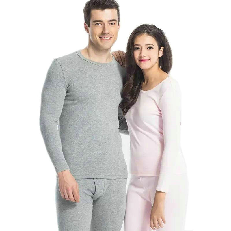 清仓保暖内衣男秋冬纯棉加厚特软圆领长袖长裤情侣秋衣秋裤套装女