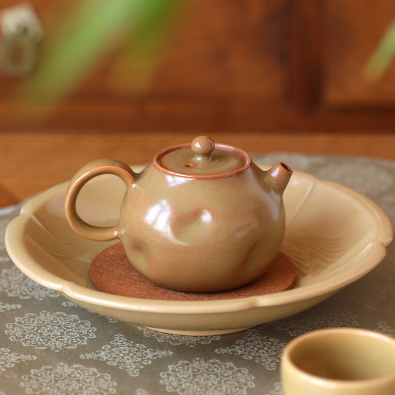 挑tea|严卫恩 小注听秋 小茶壶130ml左右龙泉青瓷纯手工陶瓷泡茶