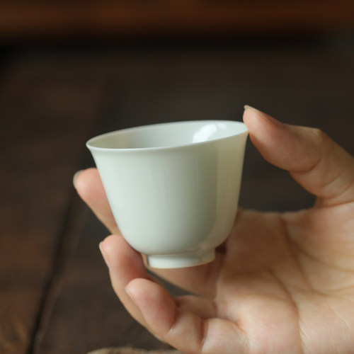 景德镇纯手工薄胎主人杯茶杯岩茶
