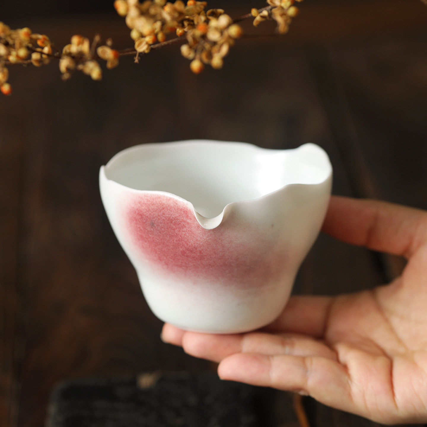 挑tea｜桃山房白子玉矽谷公道可爱匀杯断水好容积120ml左右纯手工