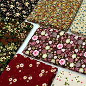 田园小碎花纯棉灯芯绒布料21条细条绒全棉手工服装 面面料清 裙子鞋