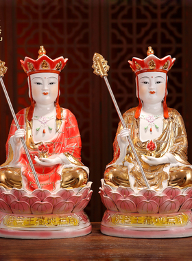 陶瓷地藏王菩萨娑婆三圣家居佛像