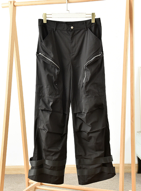 脚口可收大口袋休闲百搭女裤长裤工装裤 霞60345 D1-4