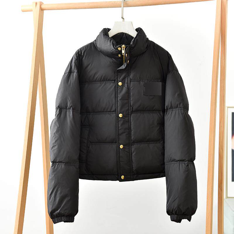 2024冬季新款时尚百搭加厚保暖鹅绒黑色短款羽绒服 莉513  X1-4