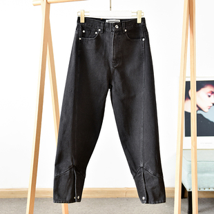 莉1003 2025新款 时尚 百搭简约高腰显瘦直筒牛仔裤