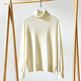 极简风高领针织衫 莉2628 毛衣打底衫 女宽松百搭显瘦长袖
