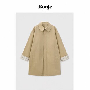 【现货】Rouje Life Nana私服！风衣秋设计师宽松卡其色休闲外套