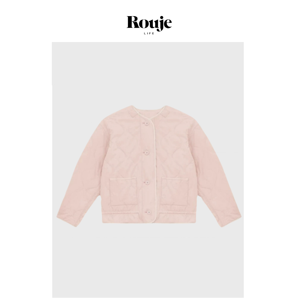 【现货】Rouje Life美国粉棉服保暖24秋冬双面经典夹棉厚款外套