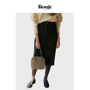 毛呢A字小众半裙中长款 Life包臀半身裙女韩版 Rouje 裙子 现货