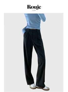 【现货】Rouje Life三色通勤神裤！LU高腰西装休闲裤顺滑垂感长裤
