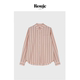 百搭小众设计感宽松长袖 衬衣 Life竖条纹衬衫 女新款 现货 Rouje