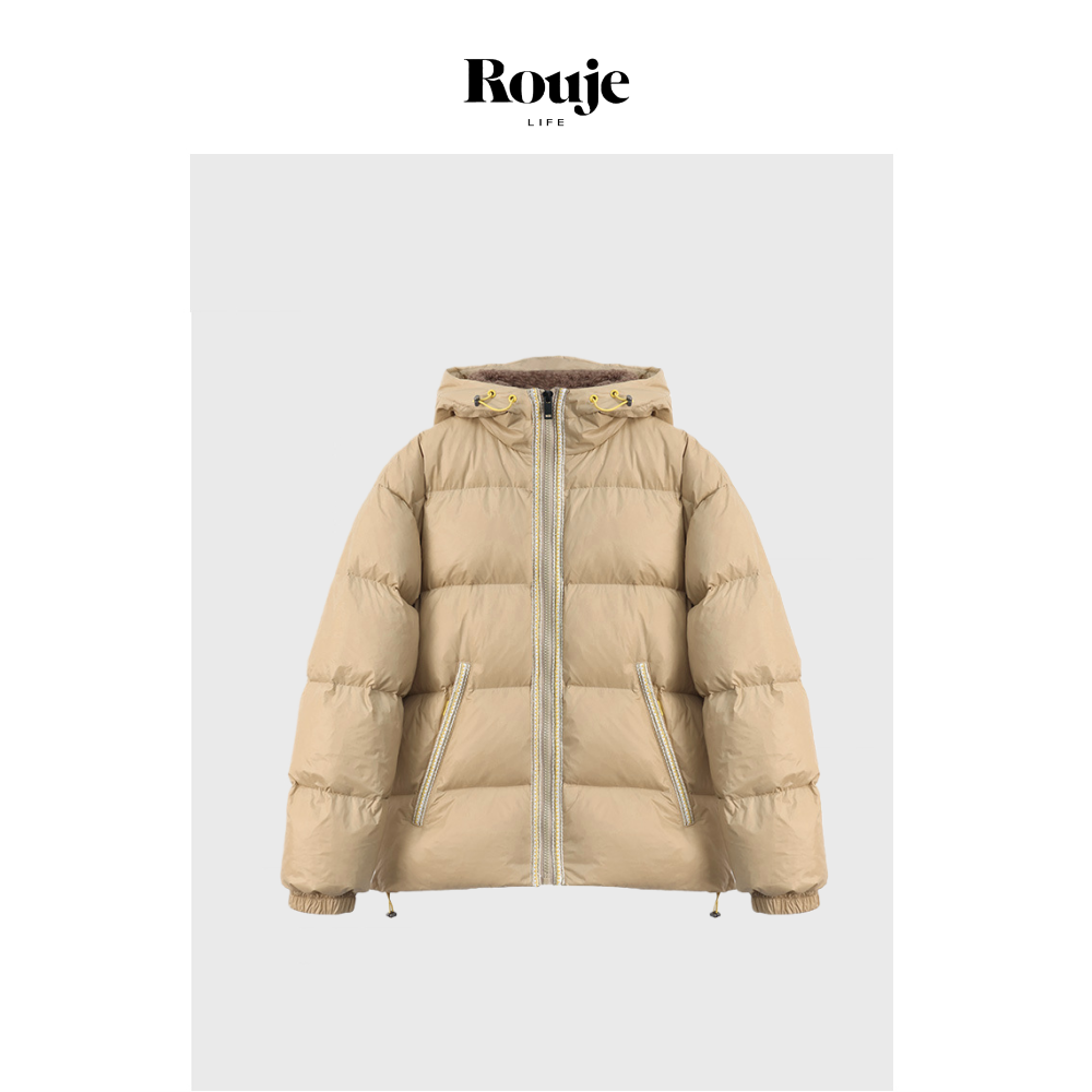 【现货】Rouje Life王安宇同款连帽羽绒服外套加厚保暖防寒白鸭绒,女装/女士精品,羽绒服,淘宝优惠券,粉丝福利购,淘宝优惠卷