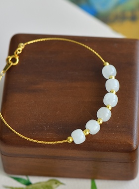 路路通手链手串和田玉白玉