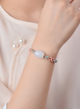 路路通手串手链新疆和田玉白玉