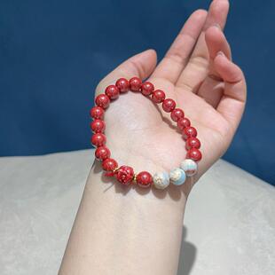 天然朱砂手链女款本命年转运珠手串男款情侣礼物饰品时尚饰品闺蜜