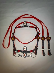 新款银泡马嚼子藏族叉子精品用品马具加厚藏式勒马民族水勒骑马