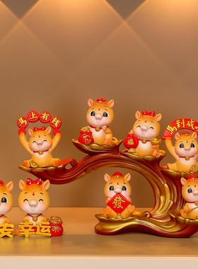 潮玩马年桌面摆设家居玄关酒柜饰品摆件礼物生肖马吉祥物手办公仔